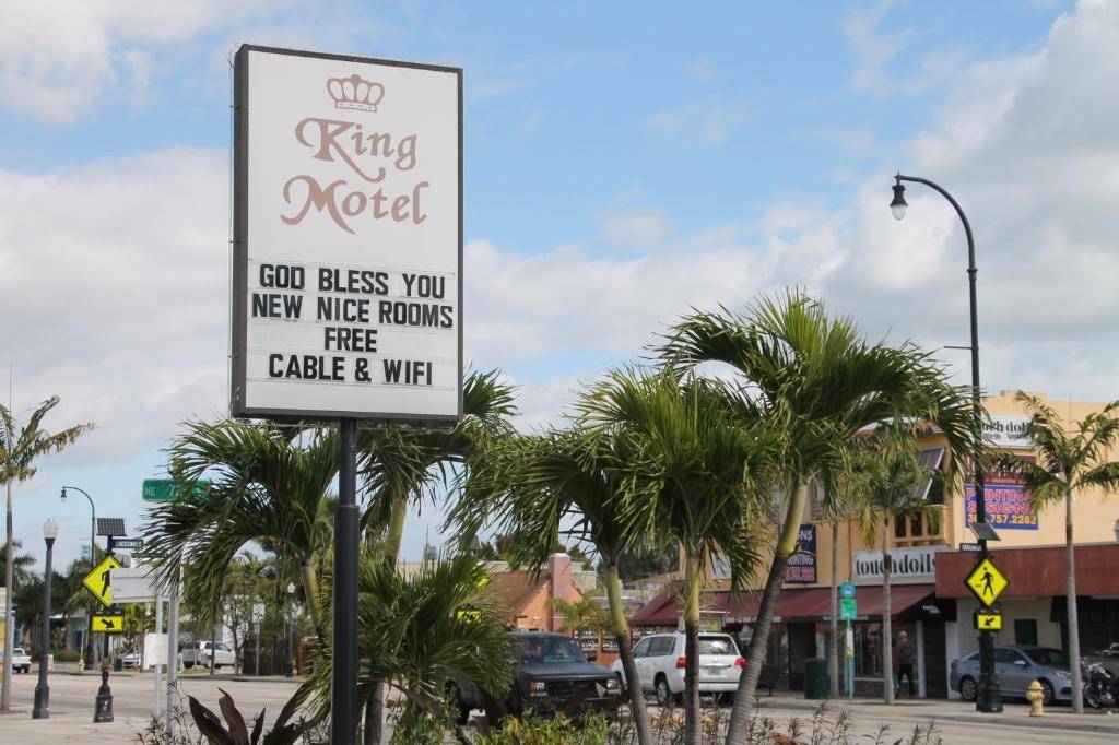 King Motel Miami exterior sign in the historic MiMo District